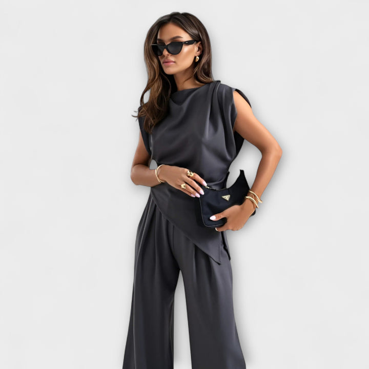Sofia - Asymmetrical Ensemble with Draped Shoulders