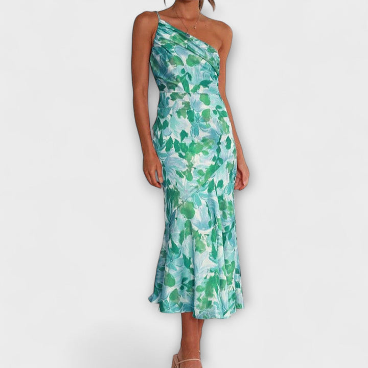 Tabea - Asymmetrical Floral Print Dress