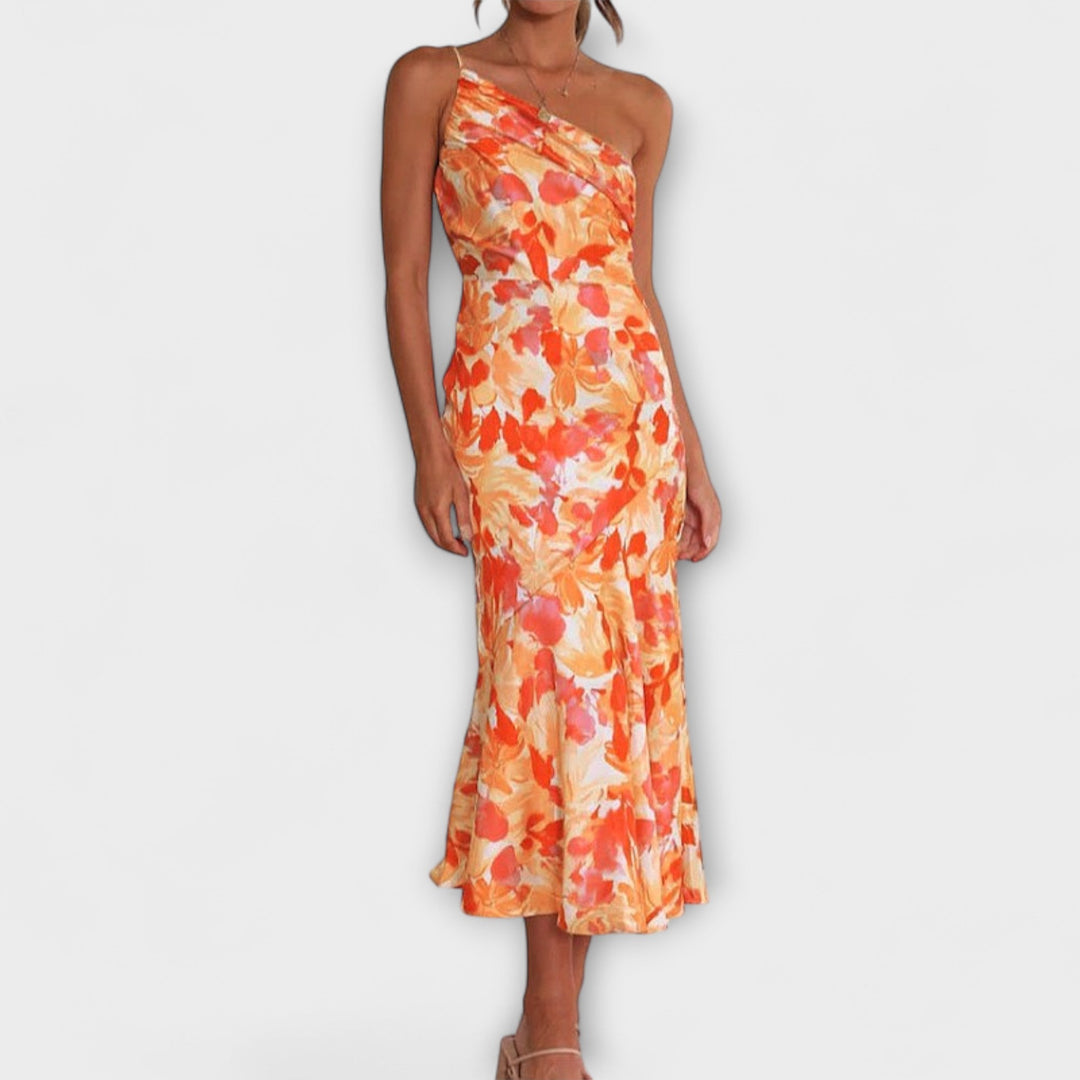 Tabea - Asymmetrical Floral Print Dress