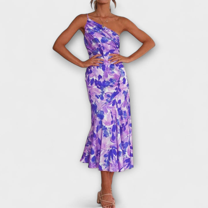 Tabea - Asymmetrical Floral Print Dress