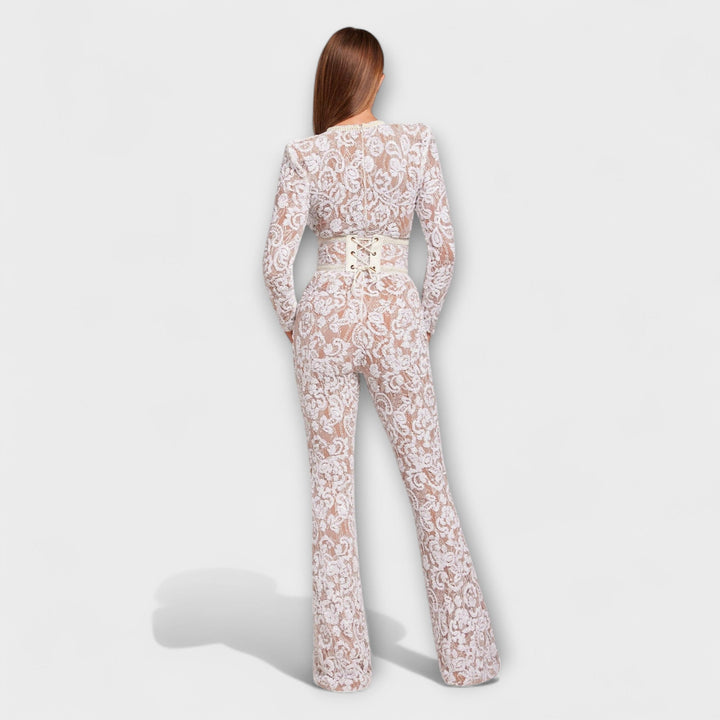 Theresia - Lace Jumpsuit with Corset