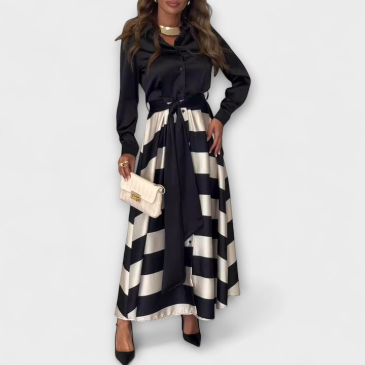 Hedda - Long Shirt Dress with Belt